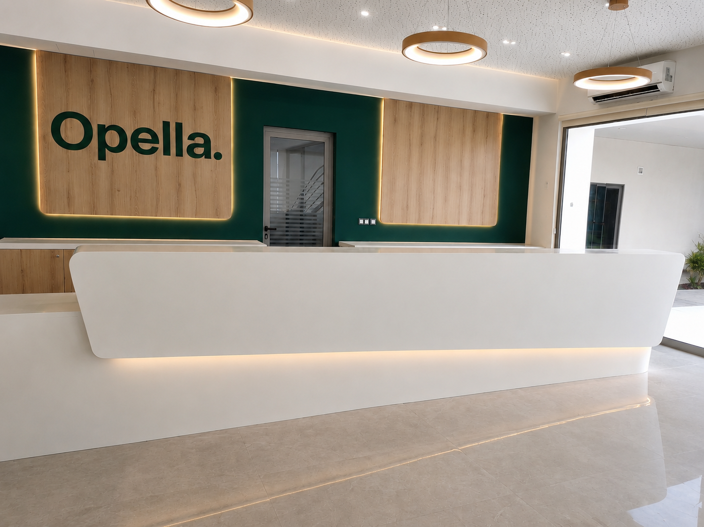 Espace bureautique en Solid Surface